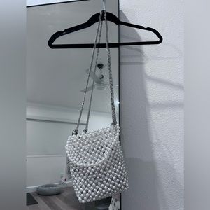 Zara pearl shoulder handbag